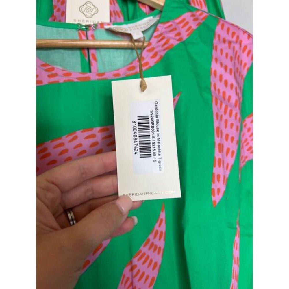 NWT Sheridan French Gardenia Malachite Tigress Blouse Maxi Skirt Set Size: Small - Picture 5 of 10
